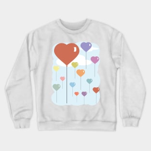 Valentine Balloon Hearts Crewneck Sweatshirt